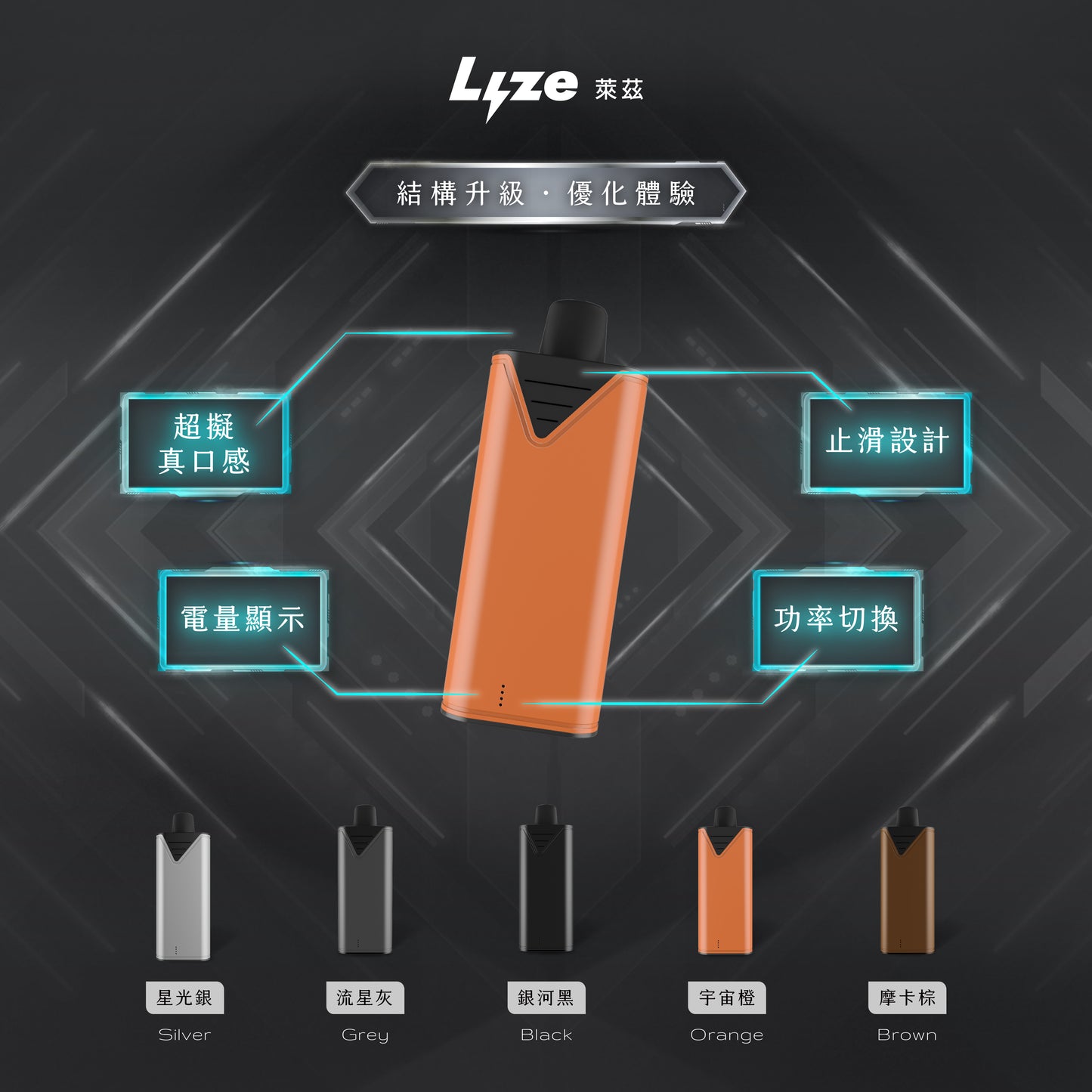 限時活動-買5盒煙彈送1隻主機 萊茲Lyze 10000口一次性電子煙(東京魔盒通用)