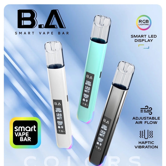 B.A一代主機/BA主機 可調式LED顯示屏可發光煙桿 適配一代relx/sp2s各式煙彈
