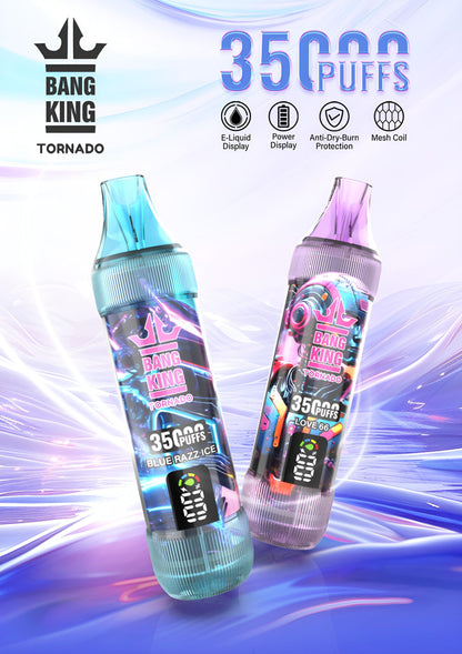 年終活動-買5隻送1隻隨機口味-Bang King 35000口拋棄式/大煙量一次性電子煙 歐美暢銷款